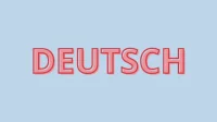Illustration mit dem Wort Deutsch für das Schulfach