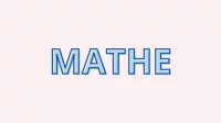 Illustration mit dem Wort Mathe für das Schulfach